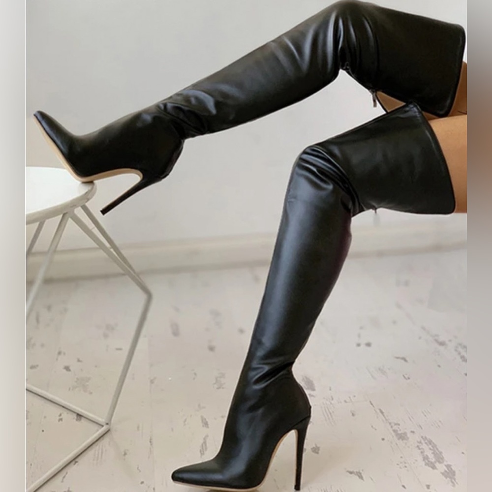 High heels long boots